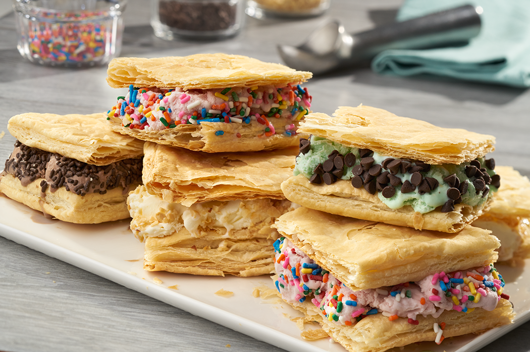 Puff Pastry Ice Cream Sandwiches