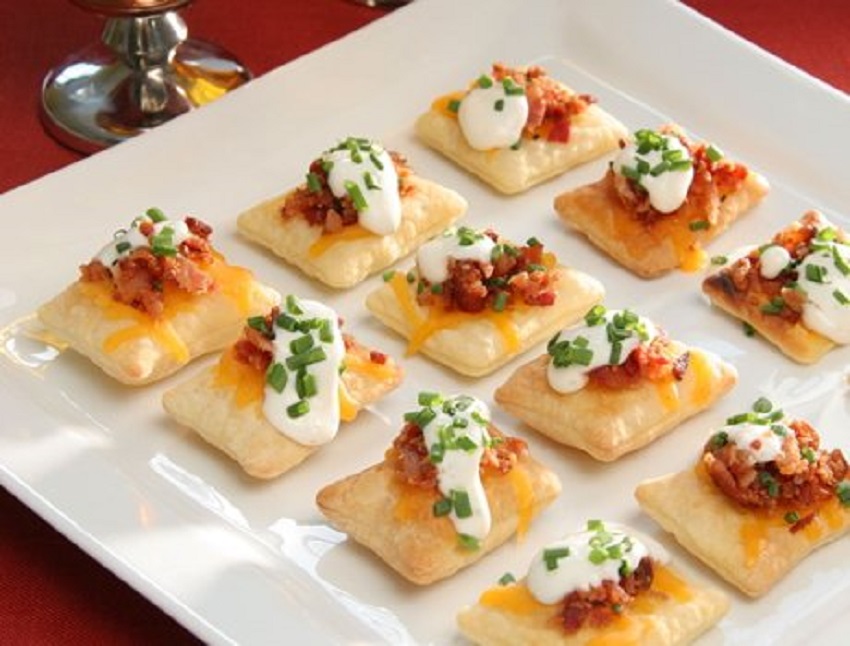 Bacon and Cheddar Puff Pastry Crisps